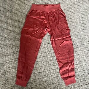 Fate satin cargo pants women’s size small pink